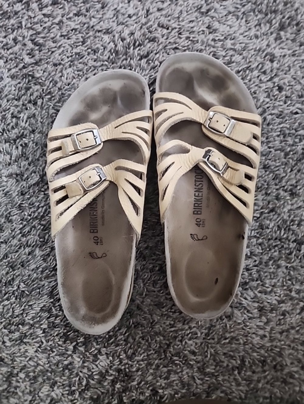 Birkenstock Granola Sandals Size 40 Womens 9 / Mens 7 Tan Shoe Rare Discontinued